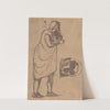A Bearded Man, Standing, and a Classical Head (1815–63) by Eugène Delacroix