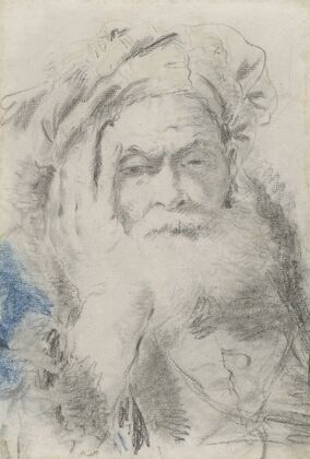 A Bearded Old Man Leaning His Head on His Hand