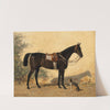 A Black Horse with a Dog (1885) by Emil Volkers