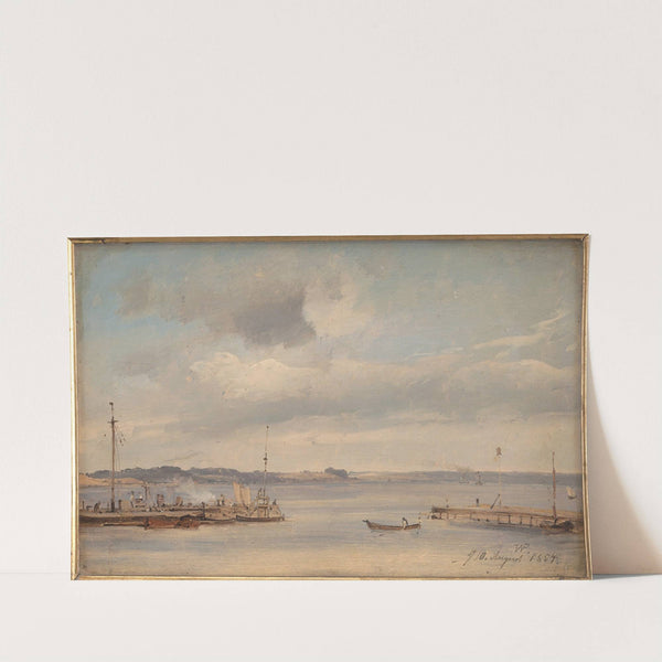 A Boat Harbour. Humlebæk, Zealand by Vilhelm Petersen