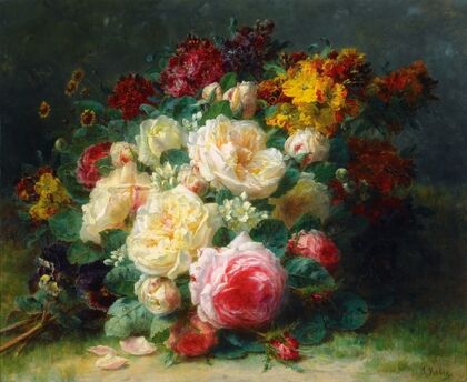 A Bouquet Of Cabbage Roses