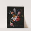 A Bouquet Of Flowers In A Crystal Vase by Nicolaes Van Verendael