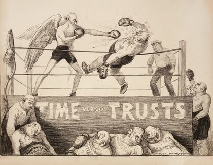 A boxing tournament, with Theodore Roosevelt as the referee (1904)