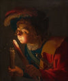 A Boy Blowing on a Firebrand