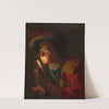 A Boy Blowing on a Firebrand by Gerard van Honthorst