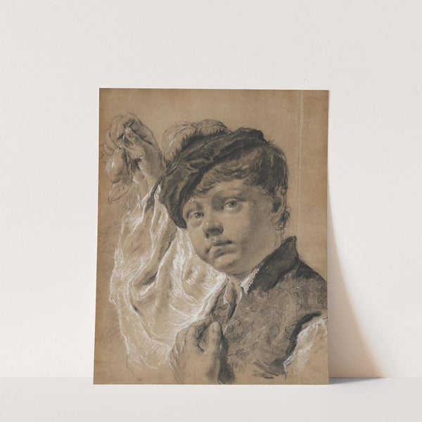 A Boy Holding a Pear by Giovanni Battista Piazzetta