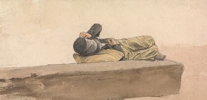A Boy Lying Down