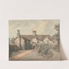 A Boy Playing a Drum in the Garden of a Country House by William Henry Pyne