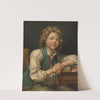 A Boy, Seated Beside A table With Cards by Jean-Baptiste Charpentier