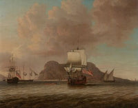 A British naval squadron off the coast of Gibraltar