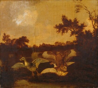 A Buzzard Attacks two Ducks (c. 1635 - c. 1678)