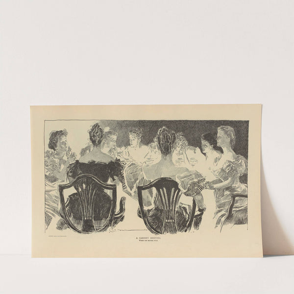 A cabinet meeting (1893-1900) by Charles Dana Gibson