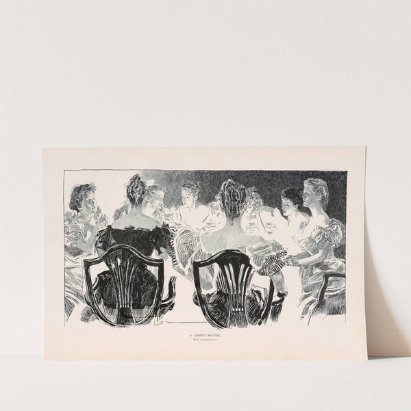 A cabinet meeting (1896) by Charles Dana Gibson