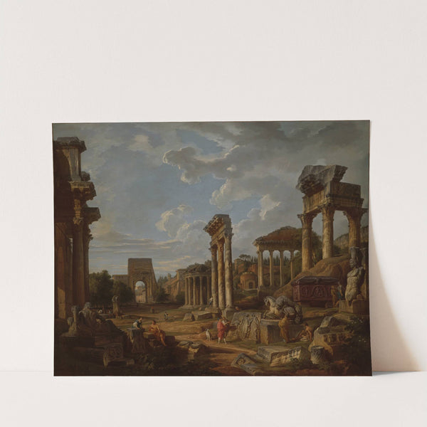A Capriccio of the Roman Forum by Giovanni Paolo Panini