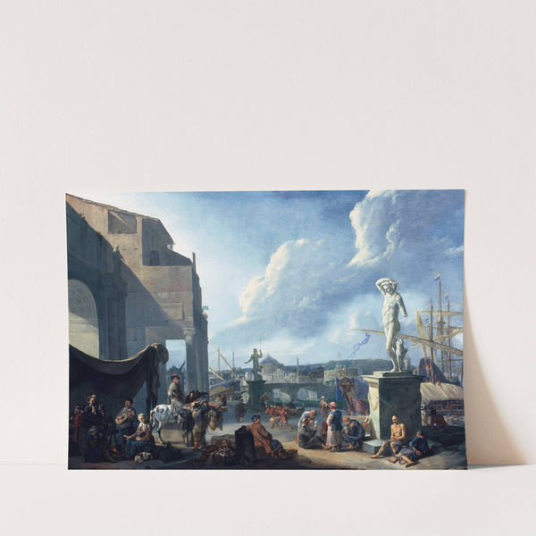A Capriccio View of Rome with the Castel Sant&#039;Angelo by Johannes Lingelbach