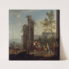 A Capriccio with Pastoral Figures and Animals (1732) by Willem van der Hagen