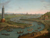 A capriccio with the French Ambassador approaching the King of Siam’s Palace in a state barge, in October 1685