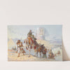 A Caravan with the Pyramids and Sphinx beyond by Joseph Austin Benwell
