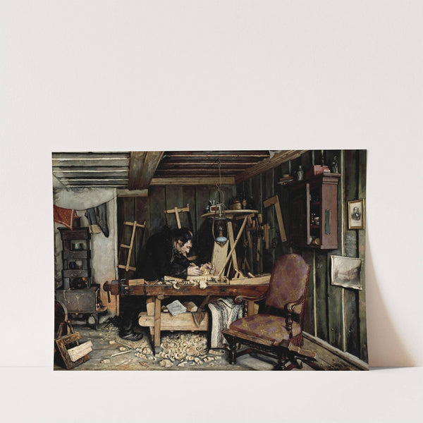 A Carpenter&#039;s Workshop by Gustav Wentzel