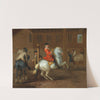 A Cavalier On A Gray Horse In A Riding School by Johann Georg de Hamilton