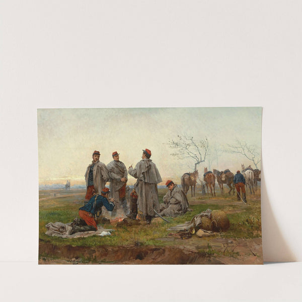 A Cavalry Halt by Etienne-Prosper Berne-Bellecour