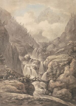 A Chaisse passing Through the Alps