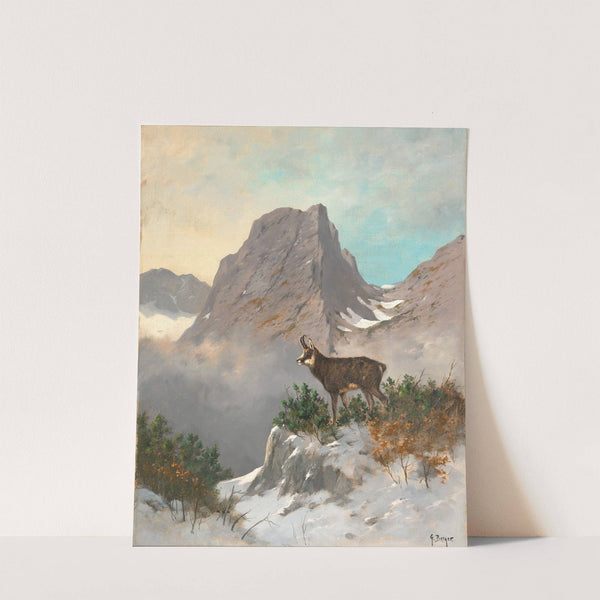A Chamois High in the Mountains by Georg Berger