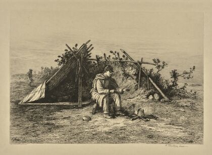 A Christmas dinner. (1876)