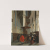 A church interior with a preacher in a pulpit by Hendrick Cornelisz. van Vliet