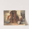A church interior with women at the confessional by Ludwig Johann Passini