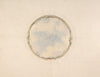 A Circular ceiling design with clouds and roses