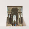 A Classical Portico With An Elegant Company Gathered By A Fountain by Jacob Ferdinand Saeys