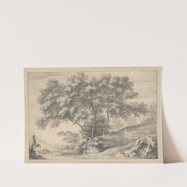 A Clump of Trees on a Rocky Outcrop by John Claude Nattes