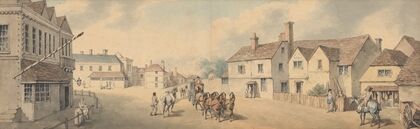 A Coach and Four Passing Through Chippenham, Wiltshire