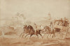 A coach travelling through the countryside