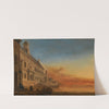 A Coastal Architectural Capriccio At Sunset by Gerard Houckgeest