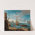 A coastal landscape with figures conversing on a harbour and ships beyond by Lodovico Mattioli