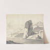 A Coastal Scene (Italian) with Breakwater, High Cliffs and a Fort by Thomas Wijck