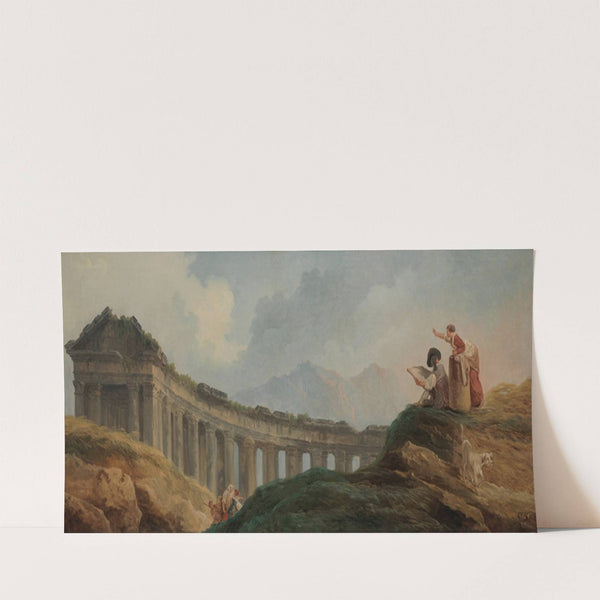 A Colonnade in Ruins by Hubert Robert