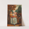 A Commedia Dell’Arte Scene With Columbina, Harlequin And Pierrot by Pierre Antoine Quillard