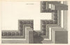 A Corinthian cornice in horizontal perspective.