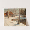 A cottage in the snow by Michel Markinovitch Guermacheff