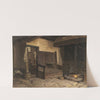 A Cottage Interior. Study by Josef Wilhelm Wallander