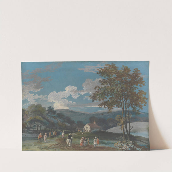 A Country Church Amongst Hills by John Laporte