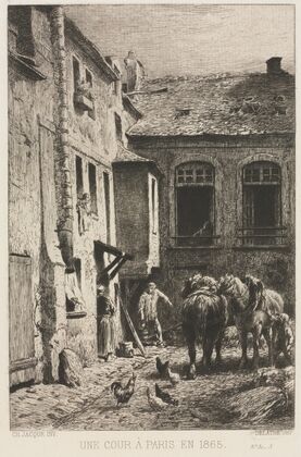 A Courtyard in Paris (1865)