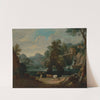 A cowherd beside a cascading river by Pieter Bout
