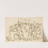 A Crowd of Persons in Antique Roman or Oriental Dress, Gathering at a Pagan Altar (ca. 1743) by Giovanni Domenico Tiepolo