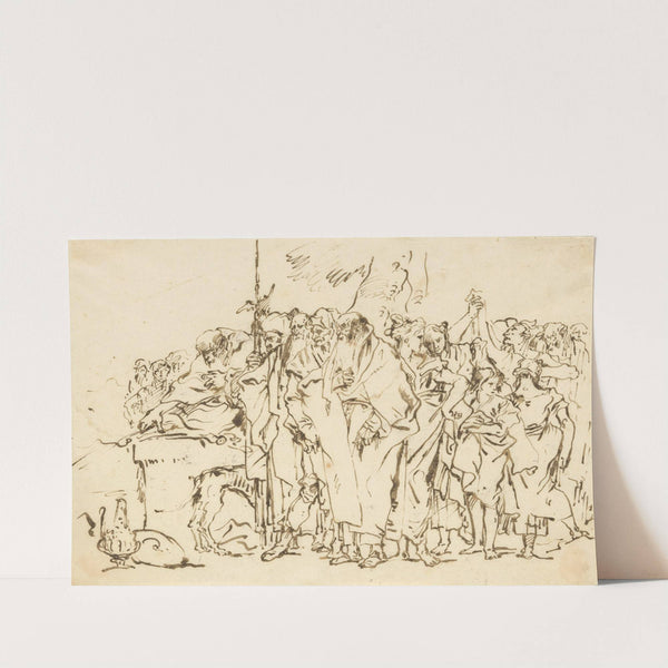 A Crowd of Persons in Antique Roman or Oriental Dress, Gathering at a Pagan Altar (ca. 1743) by Giovanni Domenico Tiepolo