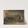 A Dark Bay And A Chestnut Hunter with A Huntsman And other Figures In A Stable by John Ferneley Jr.