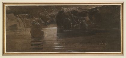 A Dark, Rocky Lake